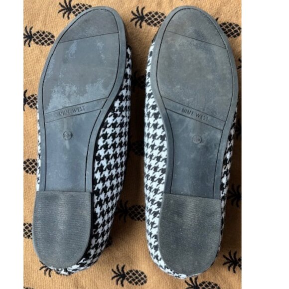 🖤🤍 Nine West Houndstooth Prosep Ballet Flats- Womens size 10.5 🤍🖤 - Picture 7 of 10